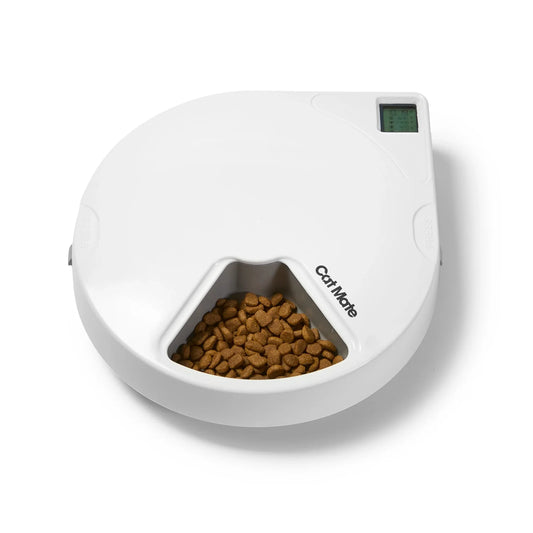 Cat Mate C500 - 5 Meal Digital Automatic Feeder with Ice Packs for Cats and Small Dogs