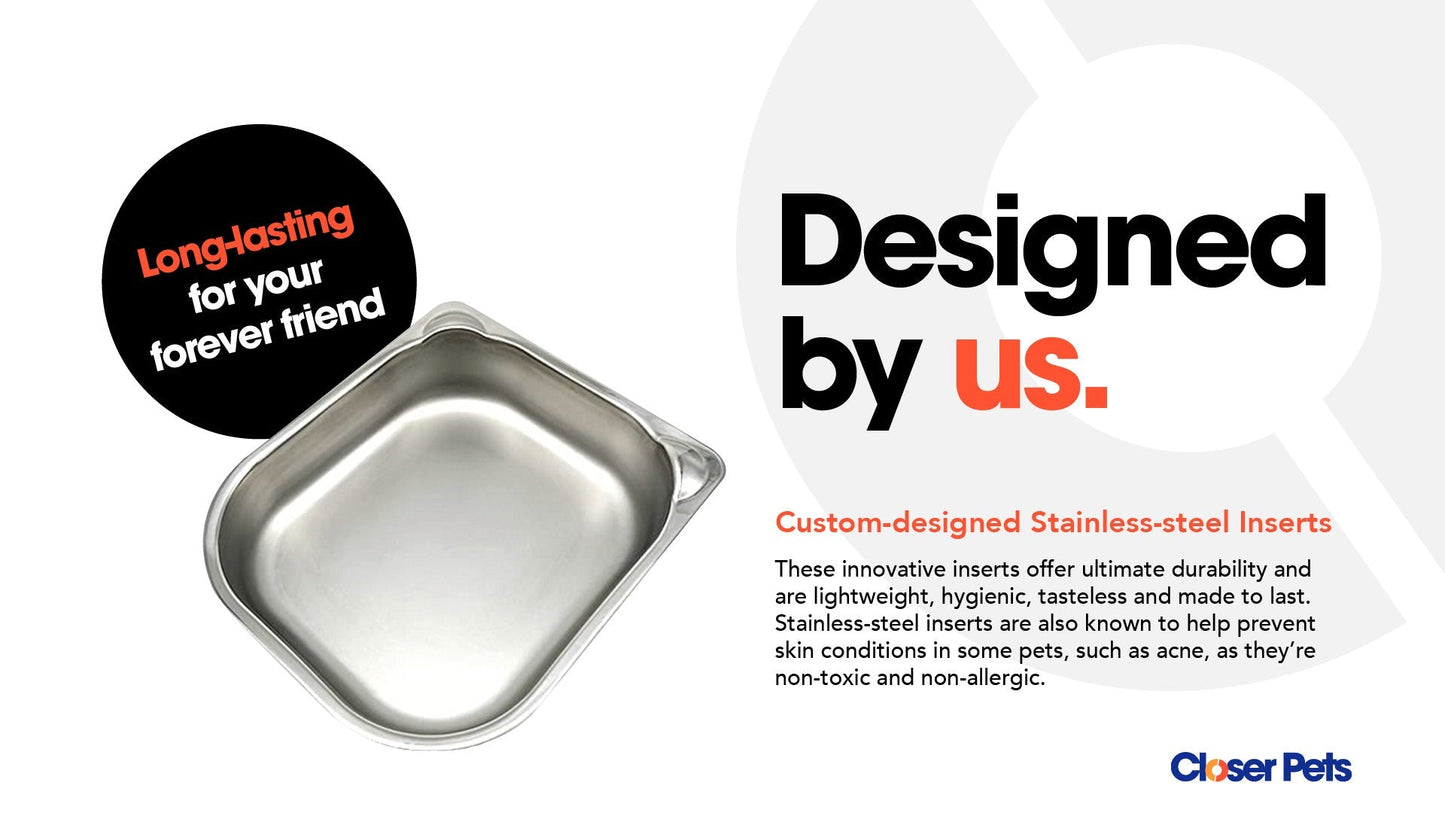 One-Meal Automatic Pet Feeder with Stainless Steel Bowl Inserts (C100)